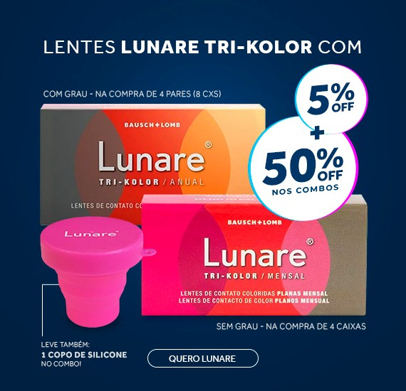 Combos Lunare com até 50% de desconto. Veja as regras por produto.