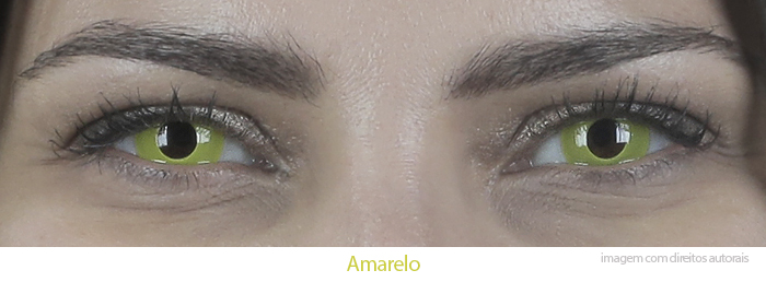 Lentes de Contato Coloridas CLEAR COLORS FASHION Amarelo