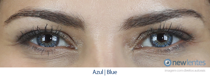 Lentes de Contato Colorida Lunare Tri-Kolor Anual Azul