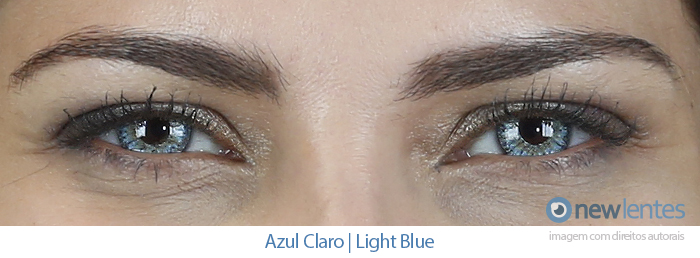 Lentes de Contato Colorida Lunare Tri-Kolor Anual Azul Claro