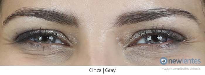 Lentes de Contato Colorida Lunare Tri-Kolor Anual Cinza