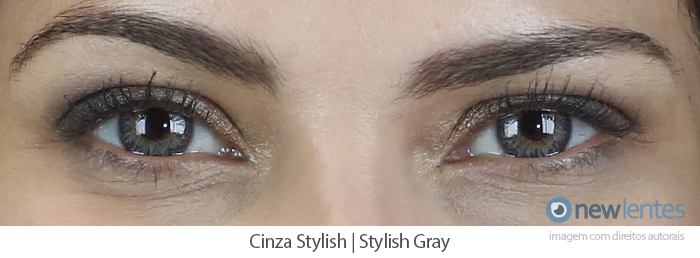 Lentes de Contato Colorida Lunare Tri-Kolor Anual Cinza Stylish