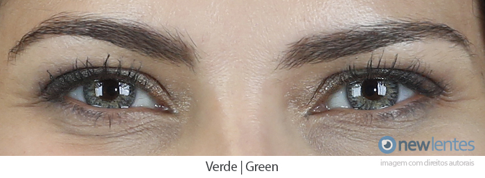Lentes de Contato Colorida Lunare Tri-Kolor Anual Verde