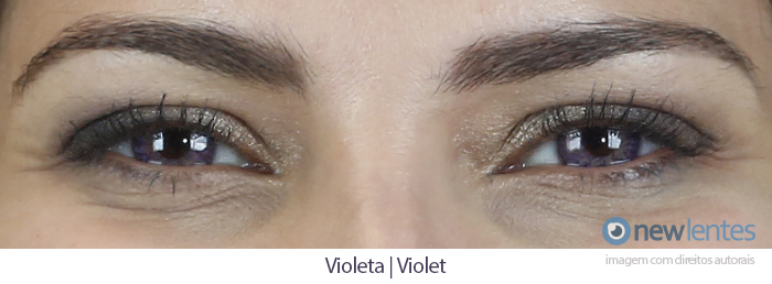 Lentes de Contato Colorida Lunare Tri-Kolor Anual Violeta