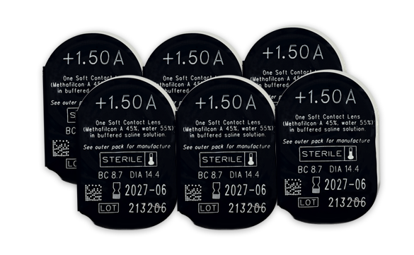 6 unidades de lentes de contato Biosoft
