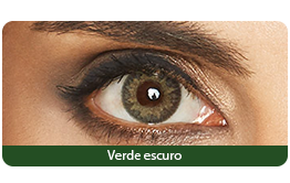 Lentes de Contato Colorida Lunare Tri-Kolor Mensal verde escuro