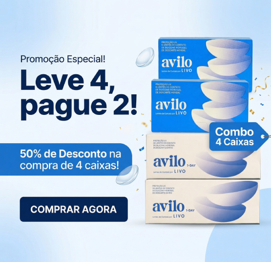 Novas Lentes Avilo por LIVO, com 50%OFF em 4 caixas! Saiba mais